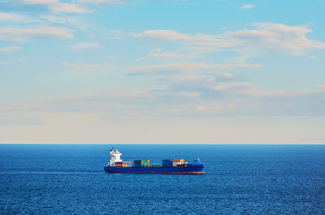 Container Ship in the Sea