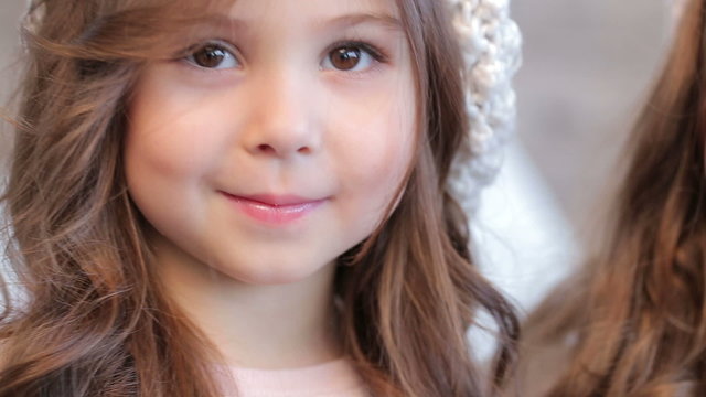 Young girl with beautiful eyes, unearthly beauty