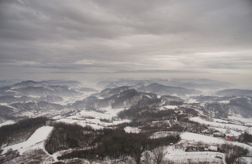Fototapeta na wymiar Winter hills