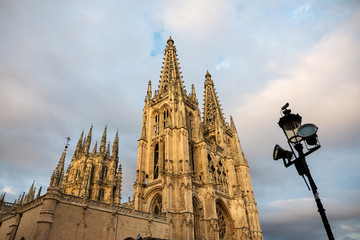 Naklejka na ściany i meble Gothic cathedral of Burgos, Spain