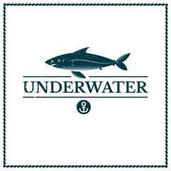 Label underwater fish
