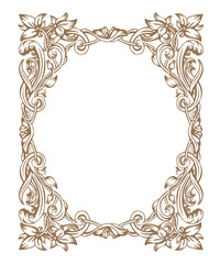  flowers Frame Art Nouveau