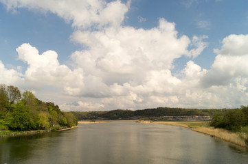 Fototapeta na wymiar View on the river Göta älv near Gotenburg