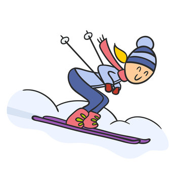 Doodle skier