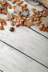 holidays sweet cookies on boards