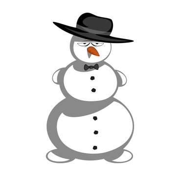 Mr snowman - Gangster edition (snowman with tie and gangster hat).