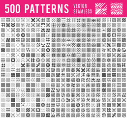 Universal different vector seamless patterns - 100365211
