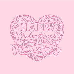 Hand drawn flourish heart with modern calligraphy is great for Valentine's day cards or just for saying to somebody about your feelings.