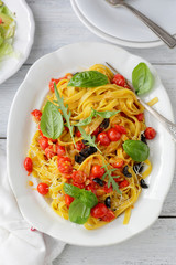 tasty pasta on plate