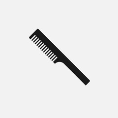 Barber comb hair black icon