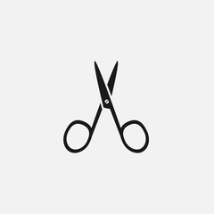 manicure scissors for nail black icon