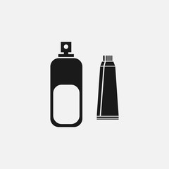 toothpaste mouth wash black icon