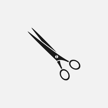 closed scissors haircut black icon