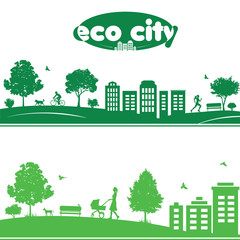 Ecology concept of cityscapes