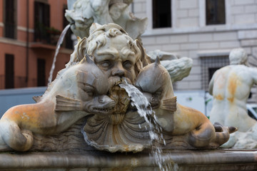 Fontana del Moro (Moor Fountain) - Piazza Navona - Rome