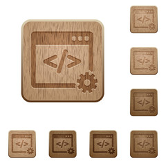 Web development wooden buttons