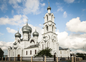 Fototapeta na wymiar Building of Russian Orthodox Church in Belarus