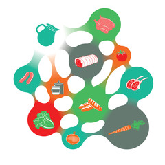 Naklejka premium Food infographic