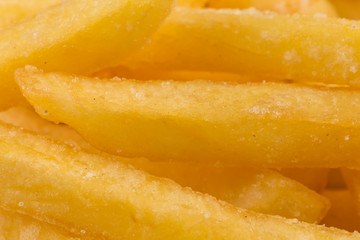 Fried potatoes closeup