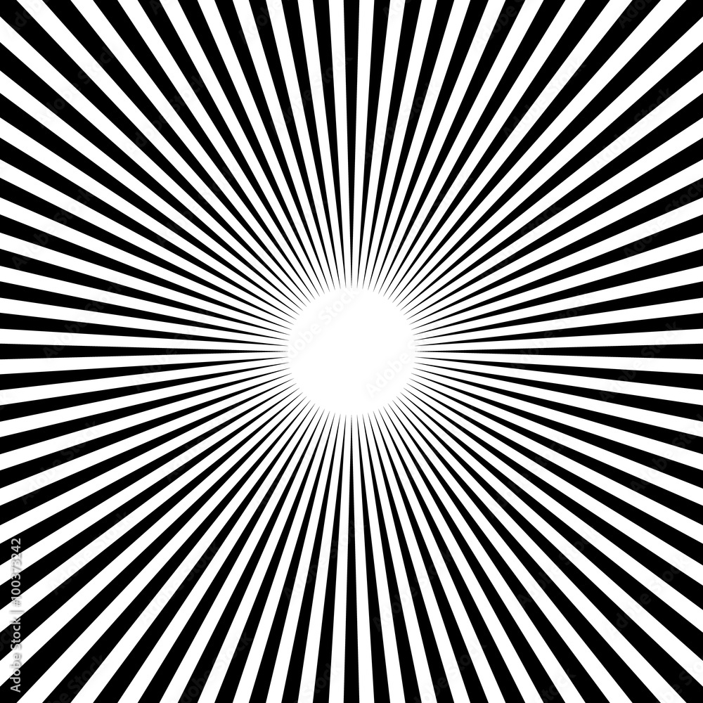Poster bursting, radiating lines. converging, pointed abstract element.