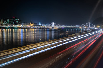 Fototapeta na wymiar Stunning night cityscape of Budapest