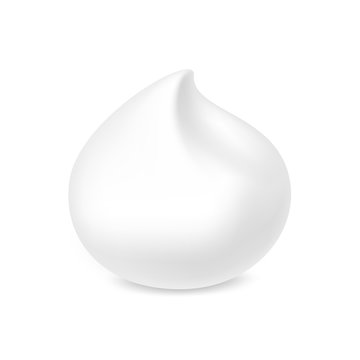 Vector White Foam Cream Mousse Soap Lotion Isolated On Background