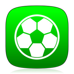 soccer green icon for web and mobile app
