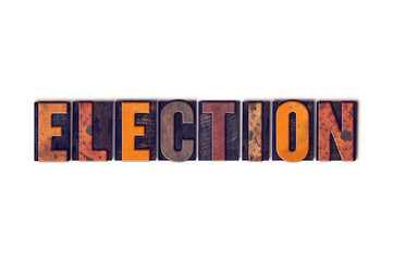 Election Concept Isolated Letterpress Type