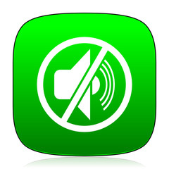 mute green icon for web and mobile app