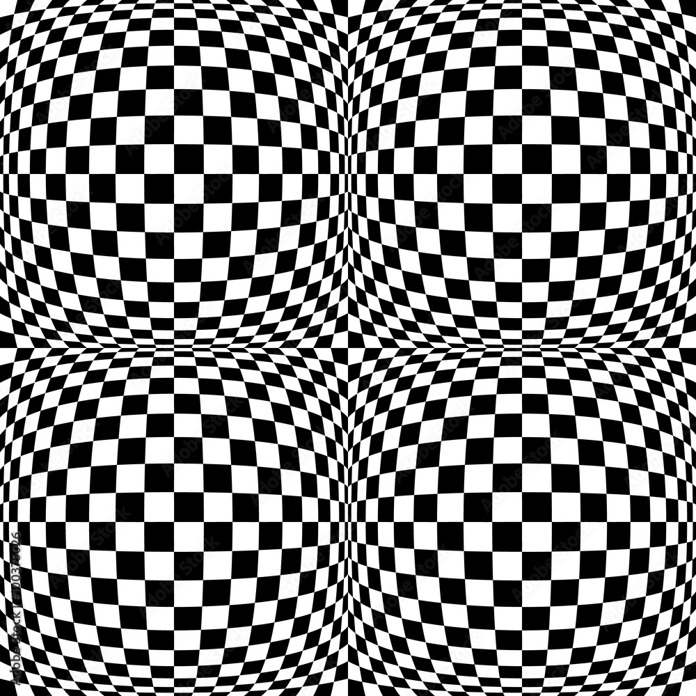 Fototapete abstract checkered seamless pattern with 3d salient, protuberant