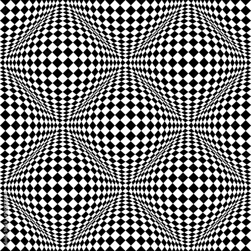 Fototapete abstract checkered seamless pattern with 3d salient, protuberant