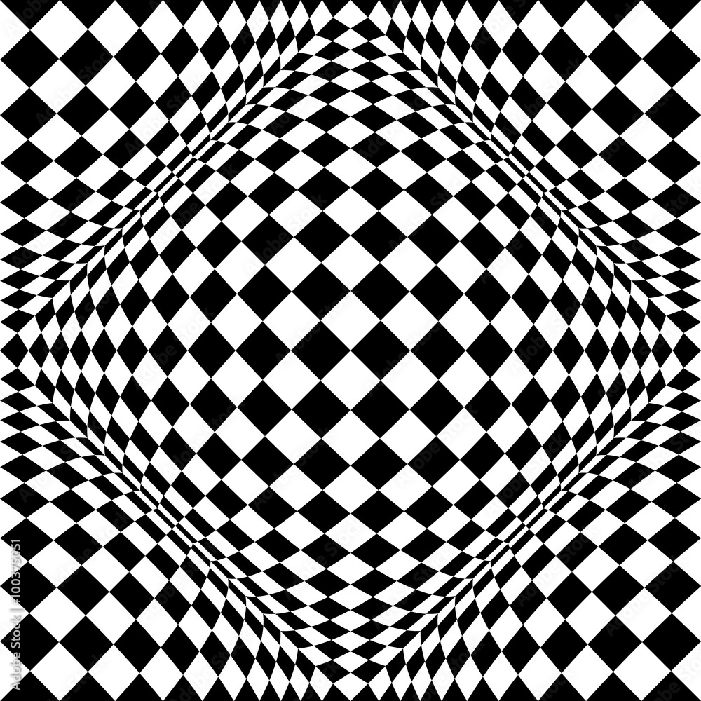 Fototapete abstract checkered seamless pattern with 3d salient, protuberant
