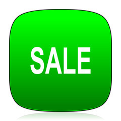 sale green icon for web and mobile app
