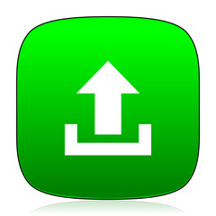 upload green icon for web and mobile app