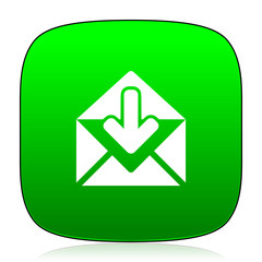 email green icon for web and mobile app