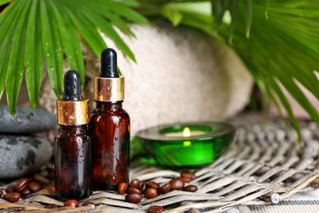 Essential oil for aromatherapy, close up