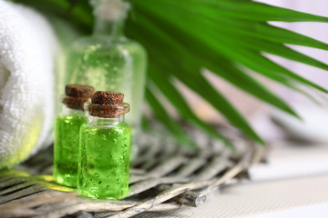 Essential oil for aromatherapy, close up