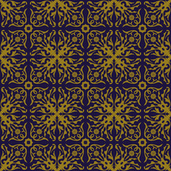 Elegant antique background image of spiral flower vine kaleidoscope pattern.
