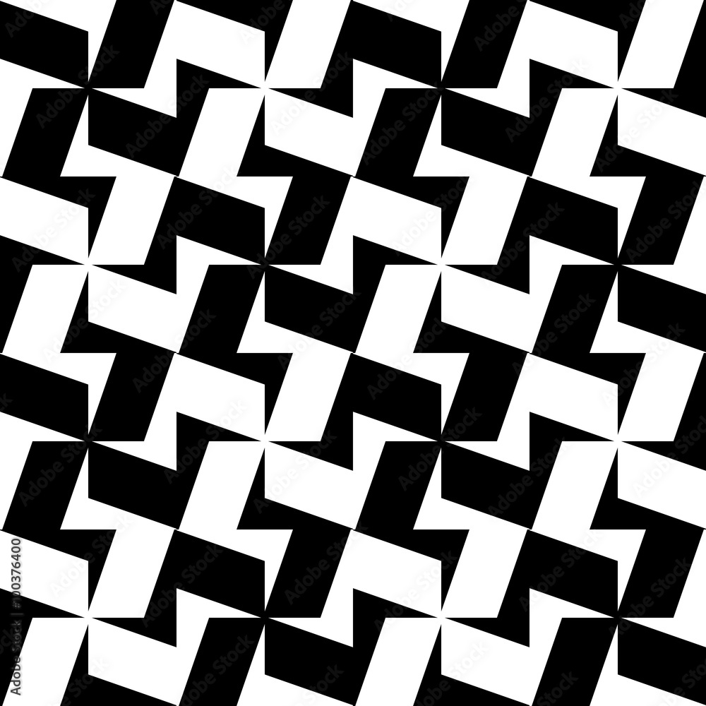 Poster abstract repeatable geometric pattern, monochrome background. ve