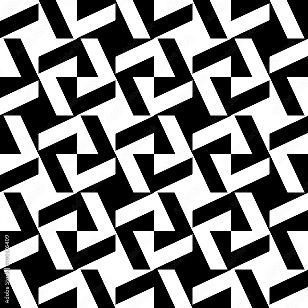 Aufkleber abstract repeatable geometric pattern, monochrome background. ve