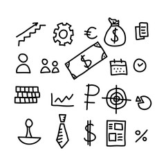 business doodles icon.vector illustration.