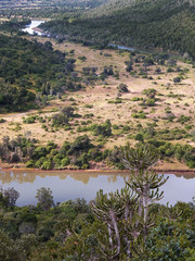 African landscape with river