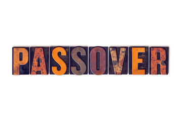 Passover Concept Isolated Letterpress Type