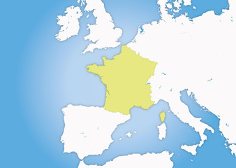 Carte France en europe