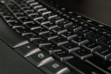 Keyboard with letters in Hebrew and English - Wireless keyboard - Close up