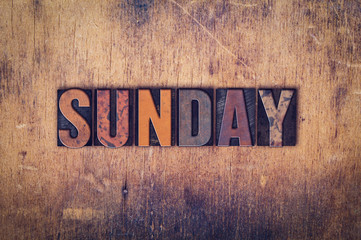 Sunday Concept Wooden Letterpress Type