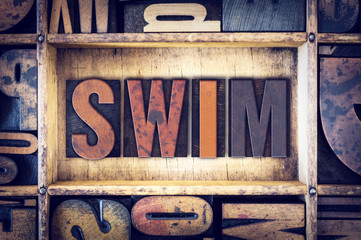 Swim Concept Letterpress Type
