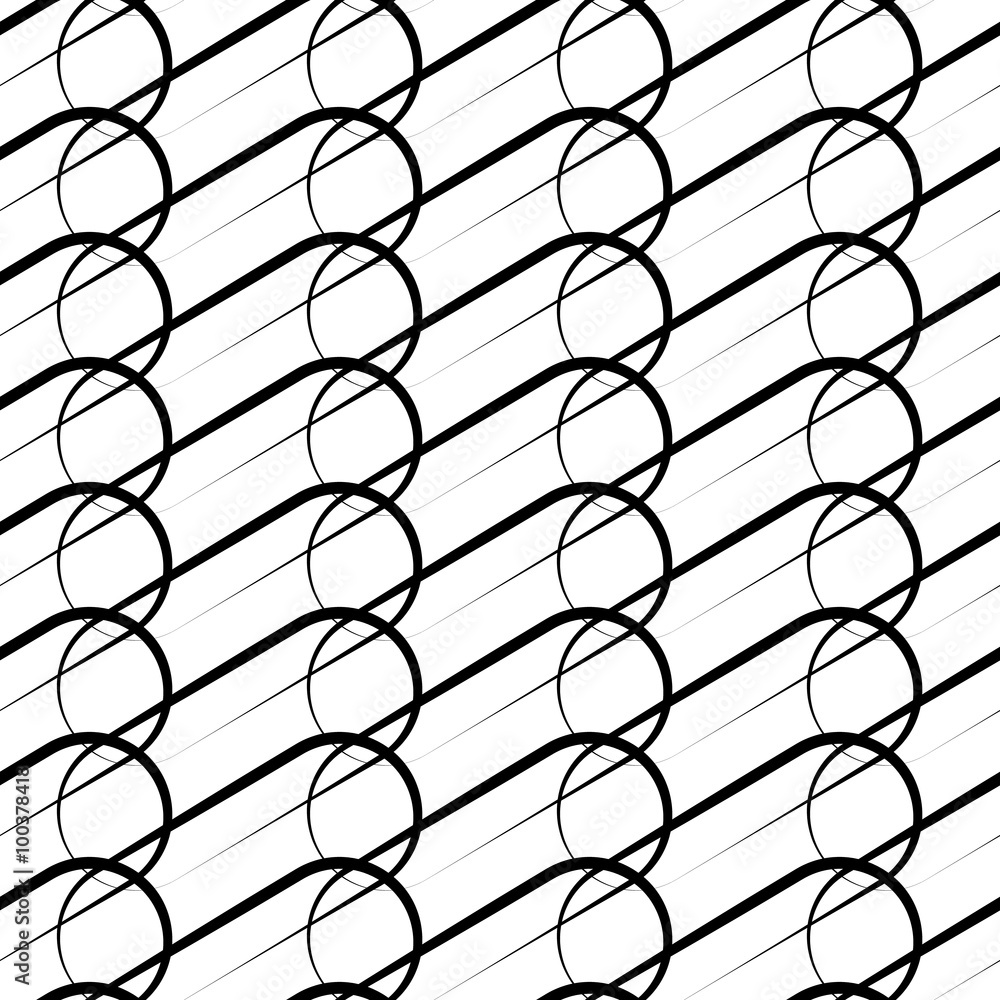 Poster Geometric repeatable pattern. Abstract monochrome background. Ve