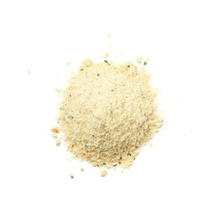Pile of potato powder isolated