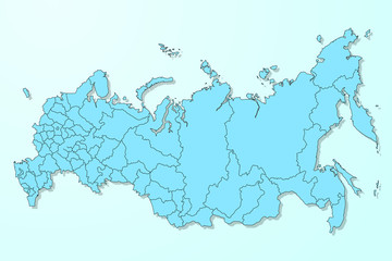 Fototapeta na wymiar Russia map on blue degraded background vector